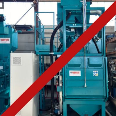 OMSG Muldenband-Strahlanlage mit integrierter Filteranlage SG 1R-FAC
